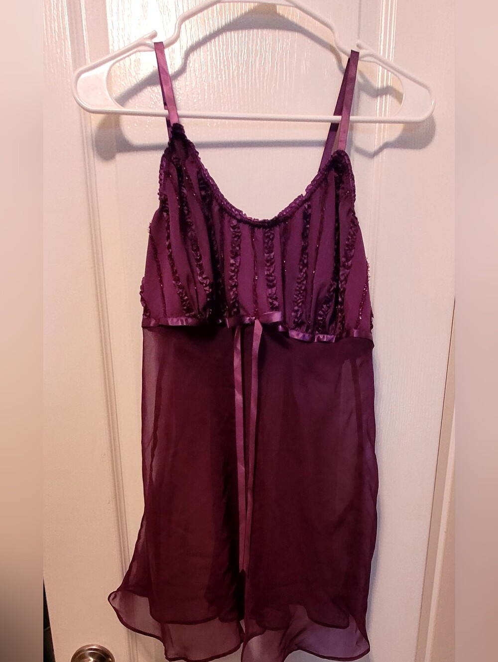Purple Sheer Baby Doll Nightie